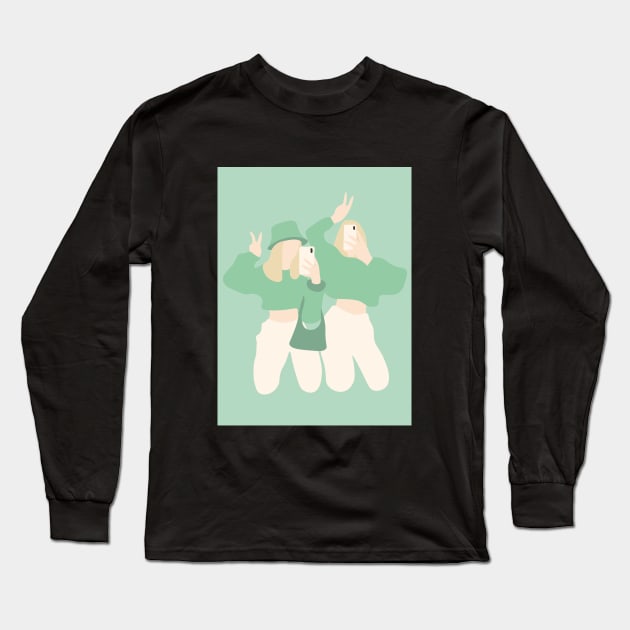 BFF Matching Girls Long Sleeve T-Shirt by simple.daily.magic